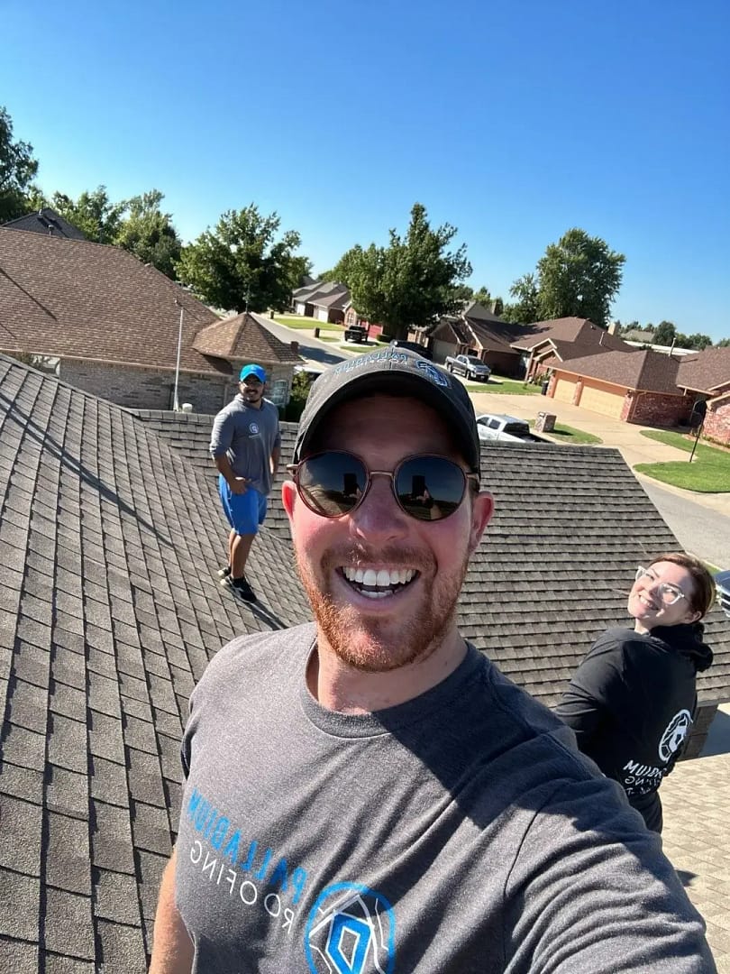 Andrew and team on roof