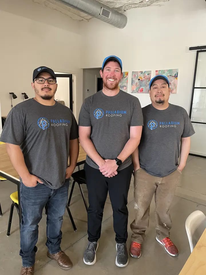 team members of three in office