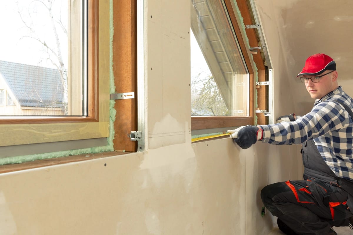 contractor shows how to measure for replacement windows