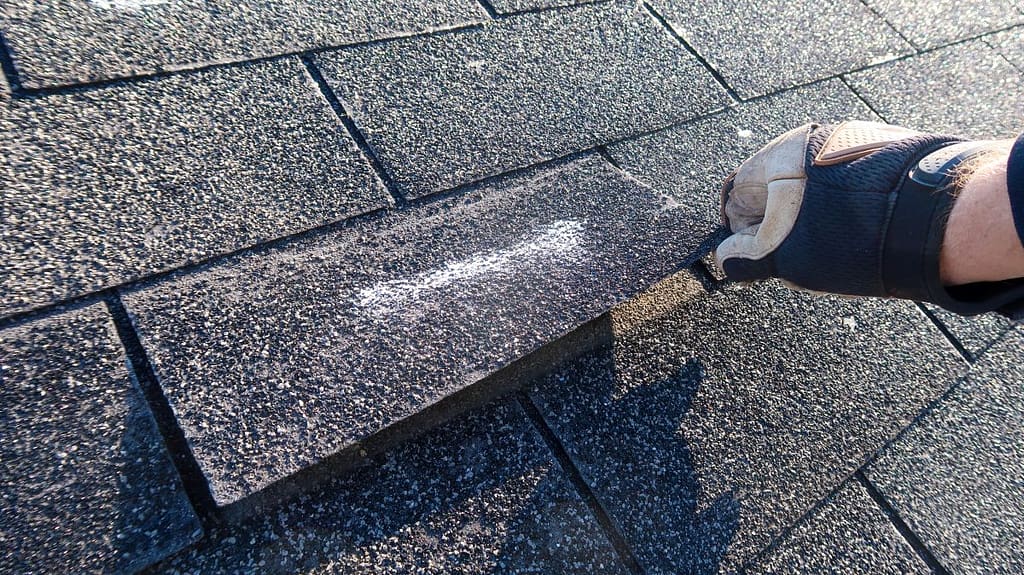 Residential roof inspection for an insurance claim due to storm damage