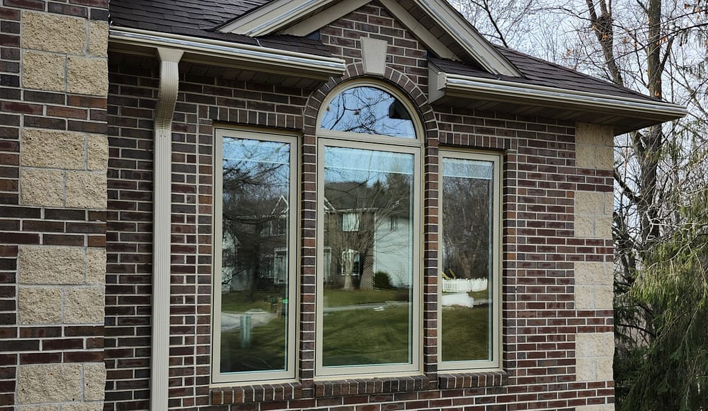 Pella windows on brick house