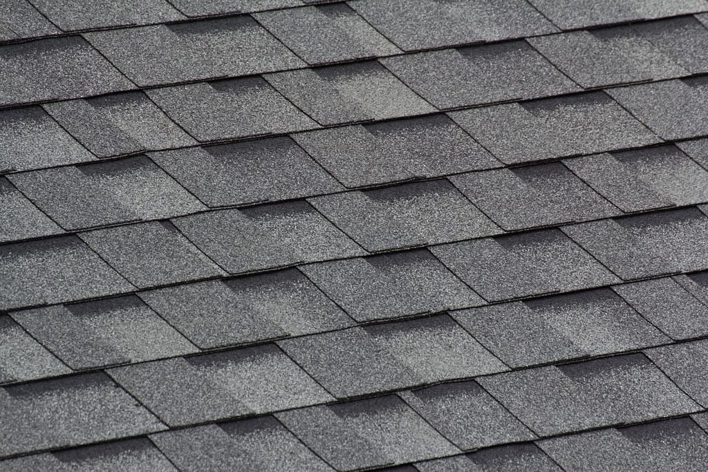 grey and black roof shingles