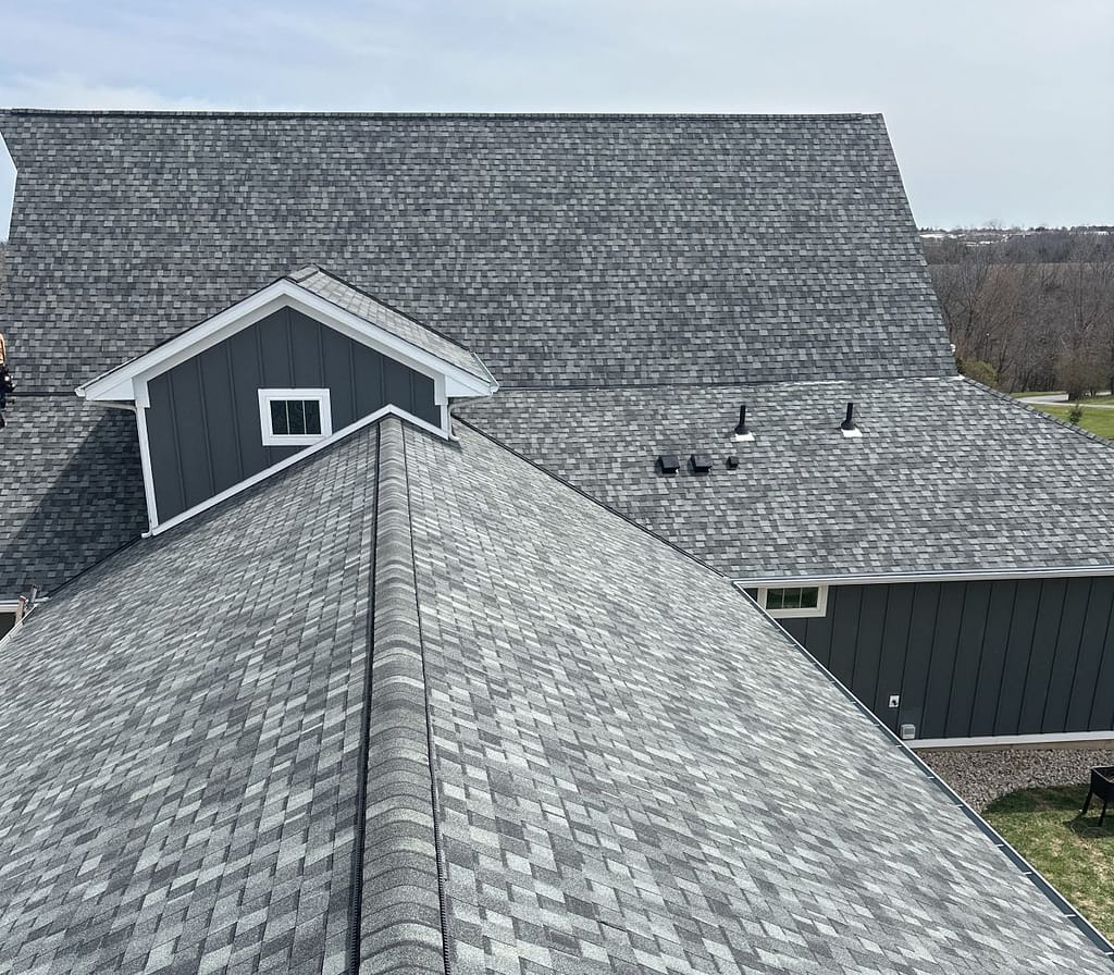 Roofs with new shingles