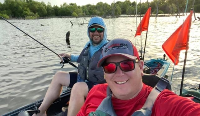 Hammerhead team fishing on the lake