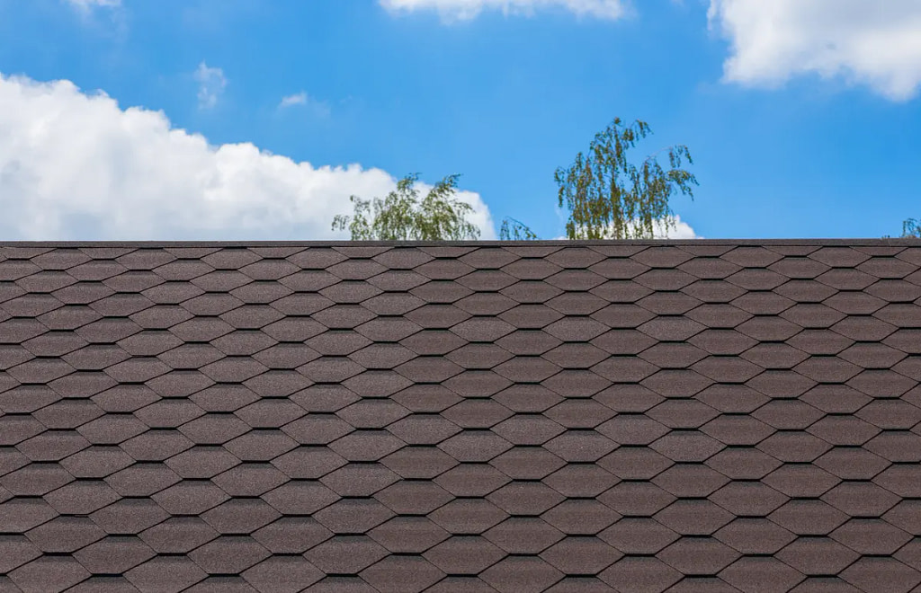 brown composite shingles