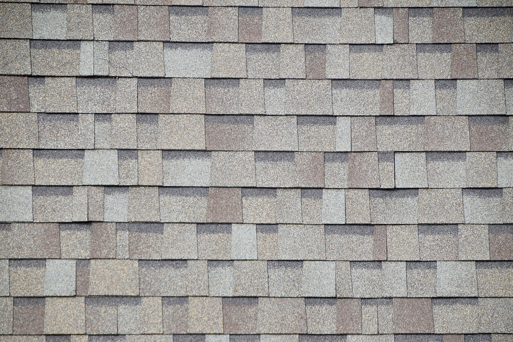 Architectural shingles close-up details
