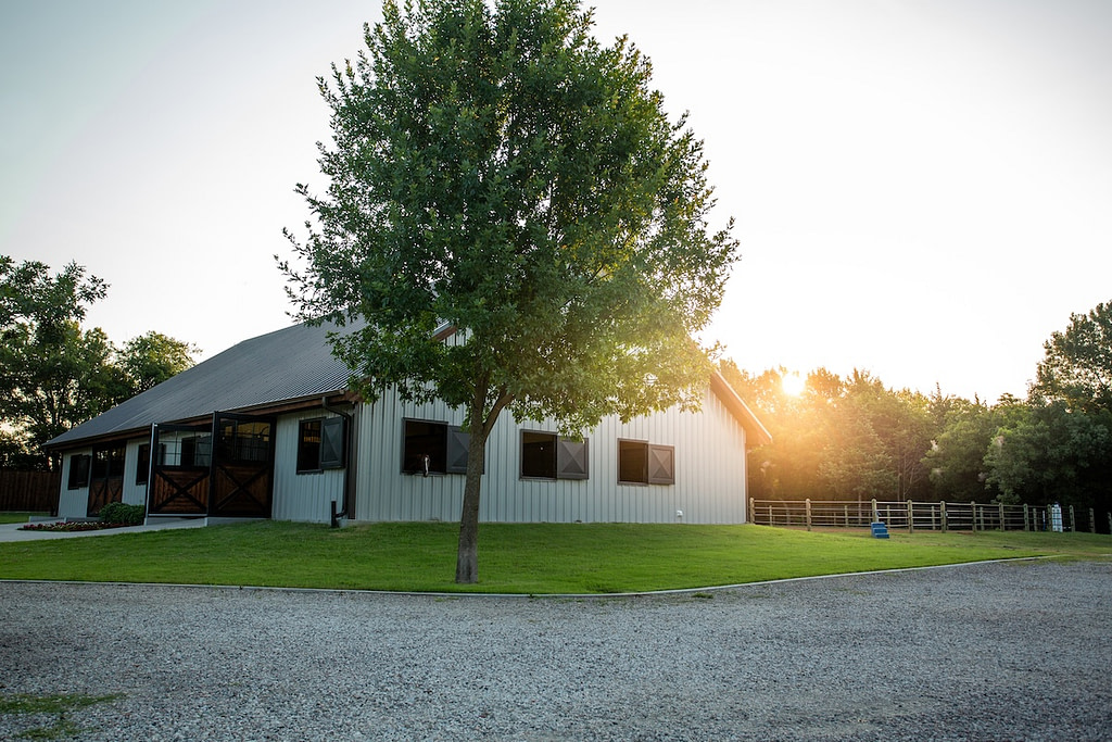 Barn with metal siding