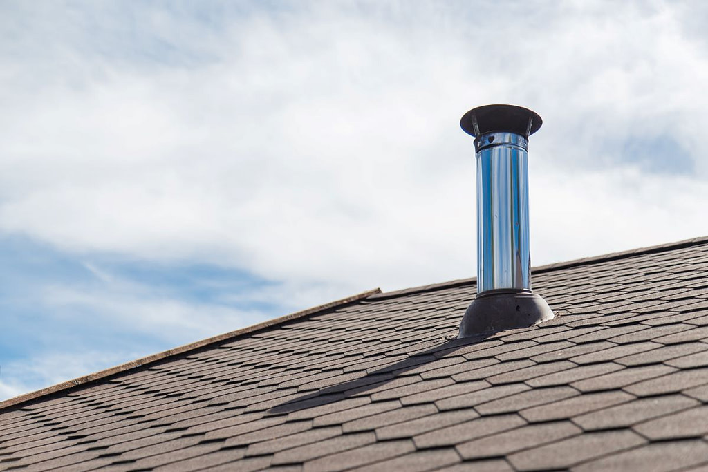 steel chimney with chimney cap