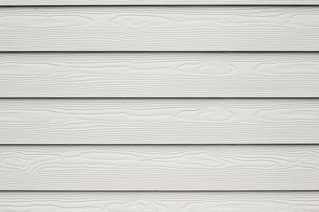White engineered wooden siding