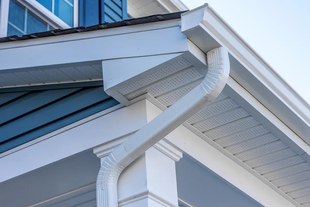underside of white gutters