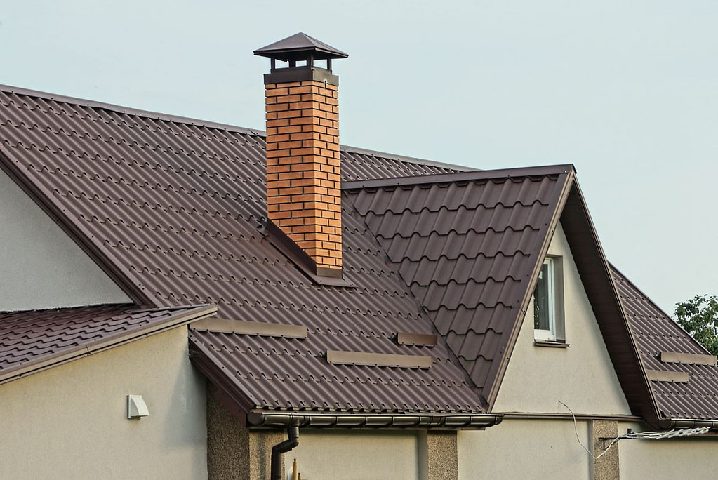 brick chimney with chimney cap