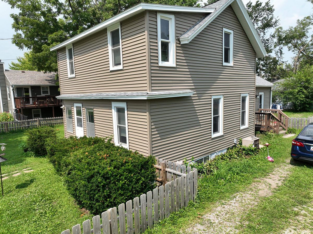 Newly installed siding