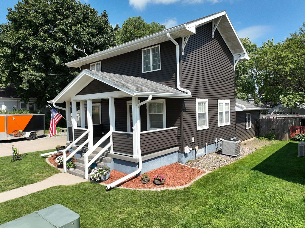 Newly installed siding