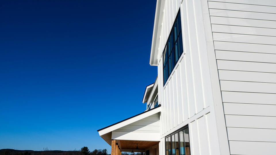 types of siding-fiber cement siding on a house