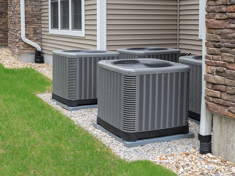 Outdoor air conditioning and heat pump units