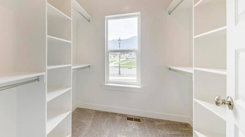 types of windows-single hung window in a closet