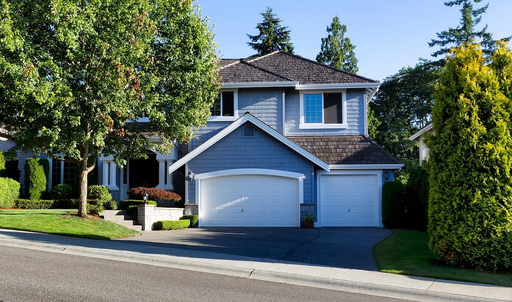 blue panel siding cedar shake