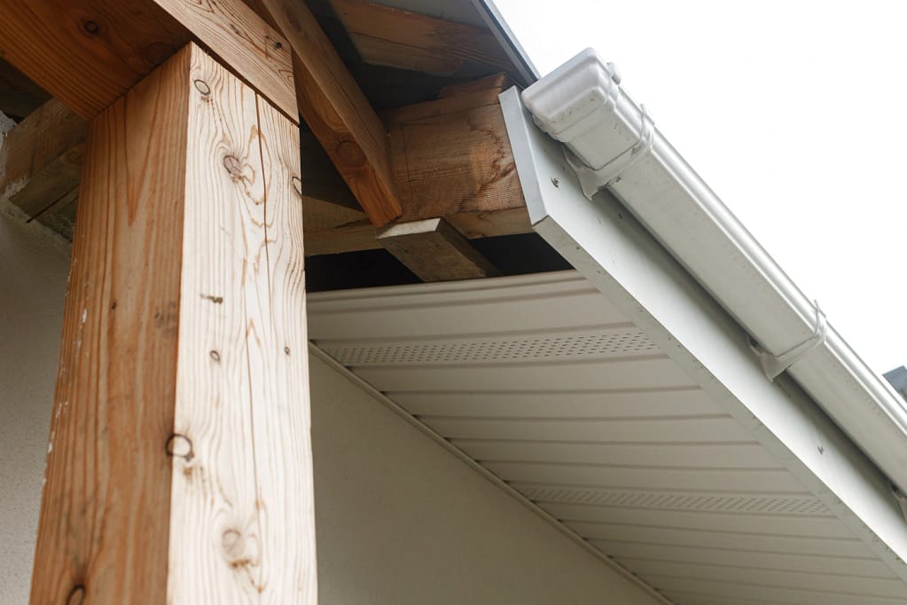 roof vent types closeup of roof soffit on a house in white color