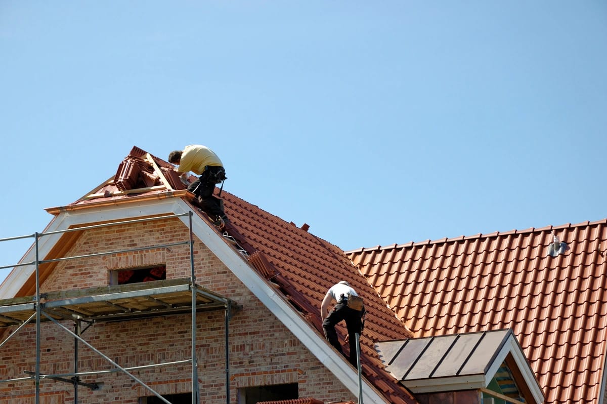 brick house roofing tile replacement 