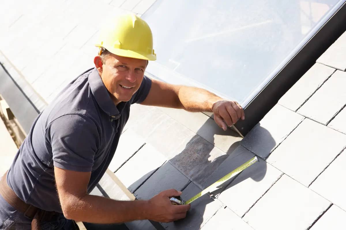 smiling roofing contractor