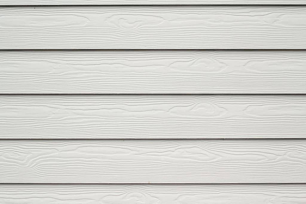 White engineered wooden siding