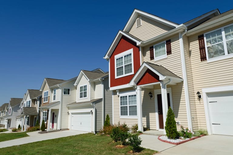 vinyl siding colors-neighborhood with different siding colors