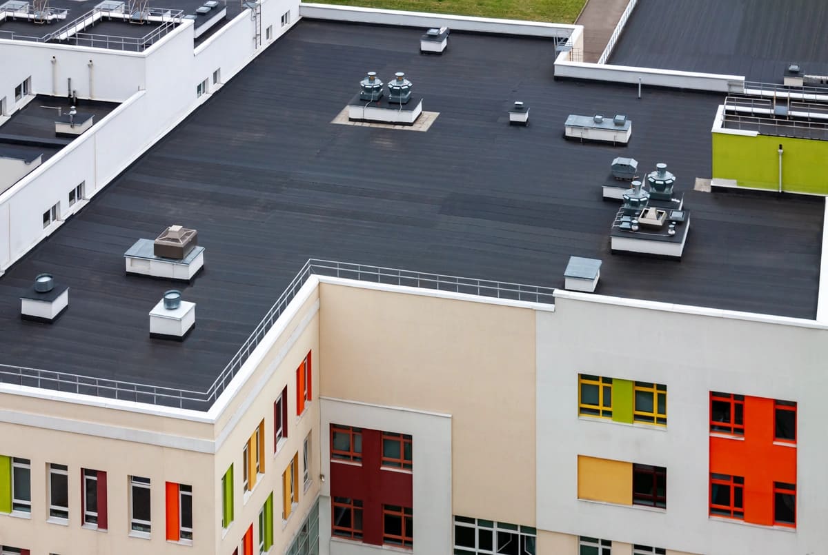 flat roofs black