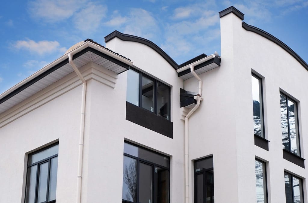 modern house gutters - how to install gutters