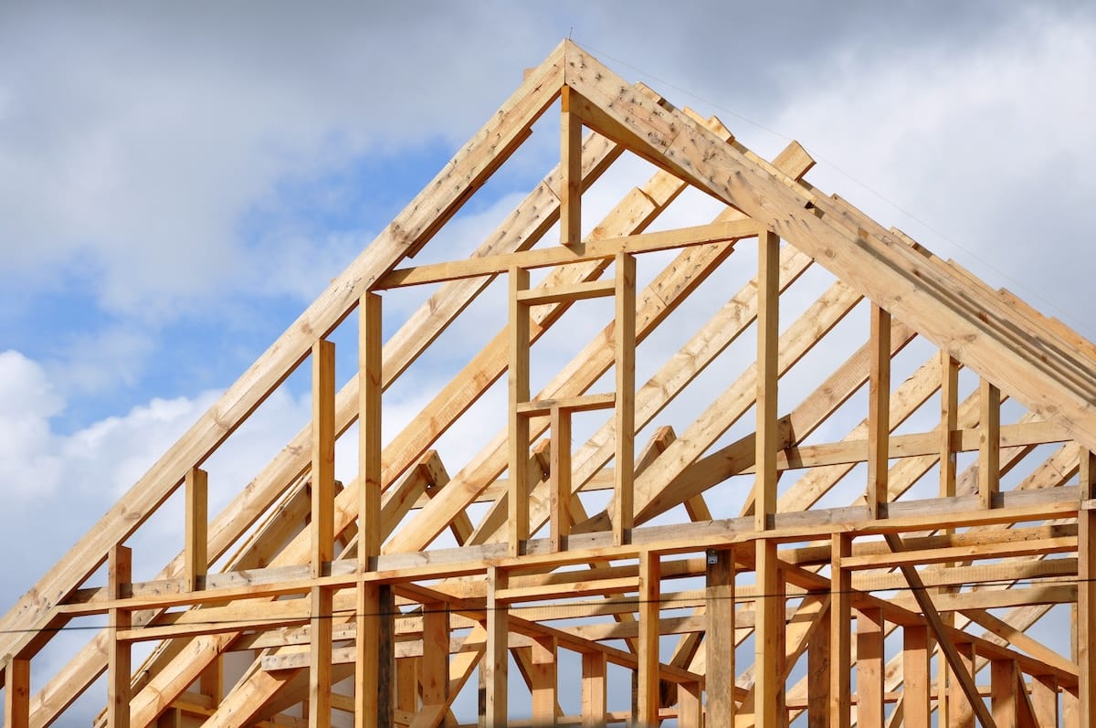 wooden roof truss