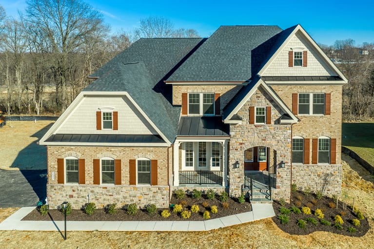 green shingle roof