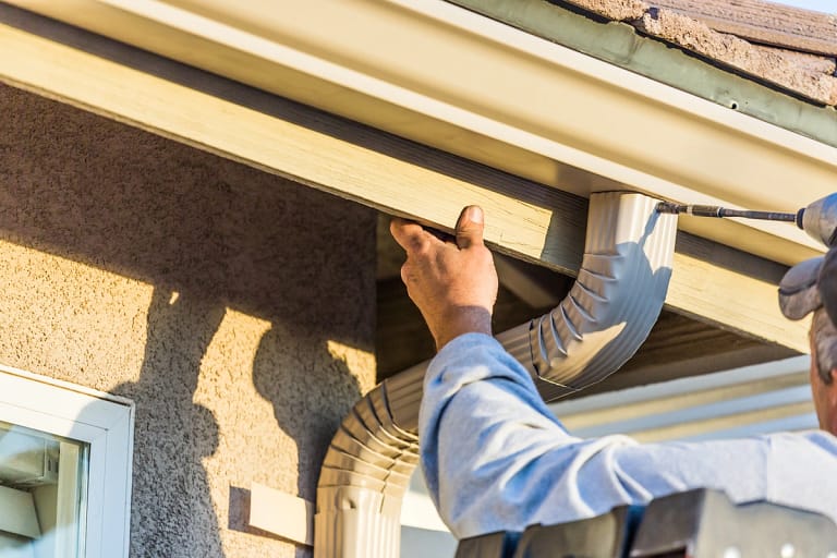 installing gutter downspouts