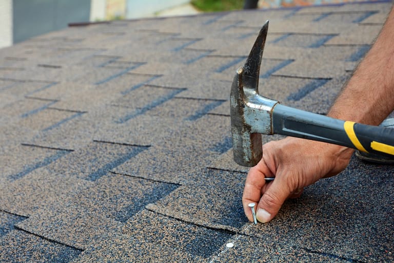 hammering roof nails