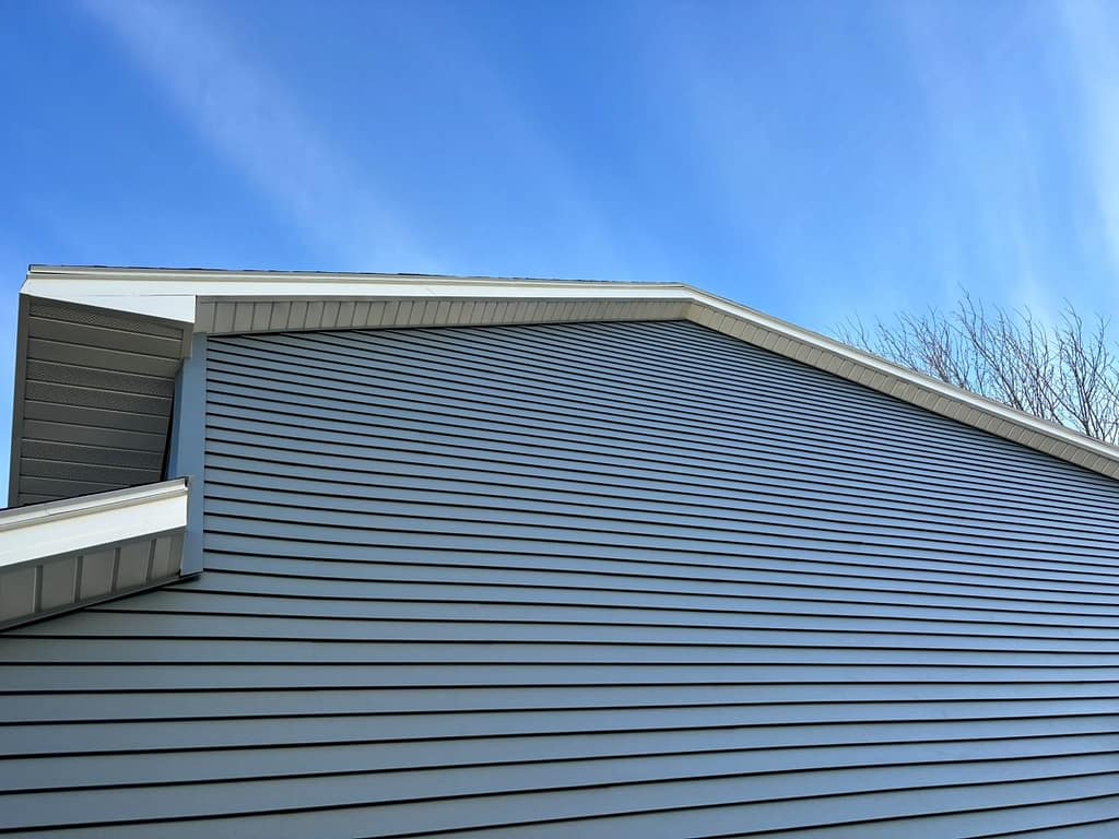 Dark blue siding