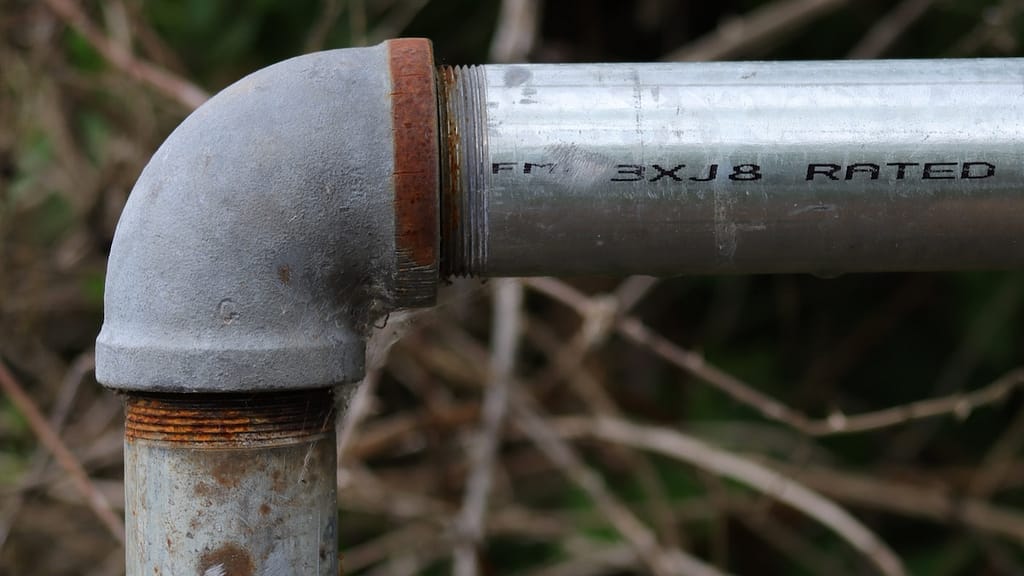 galvanized pipe galvanized Pipe from the ground