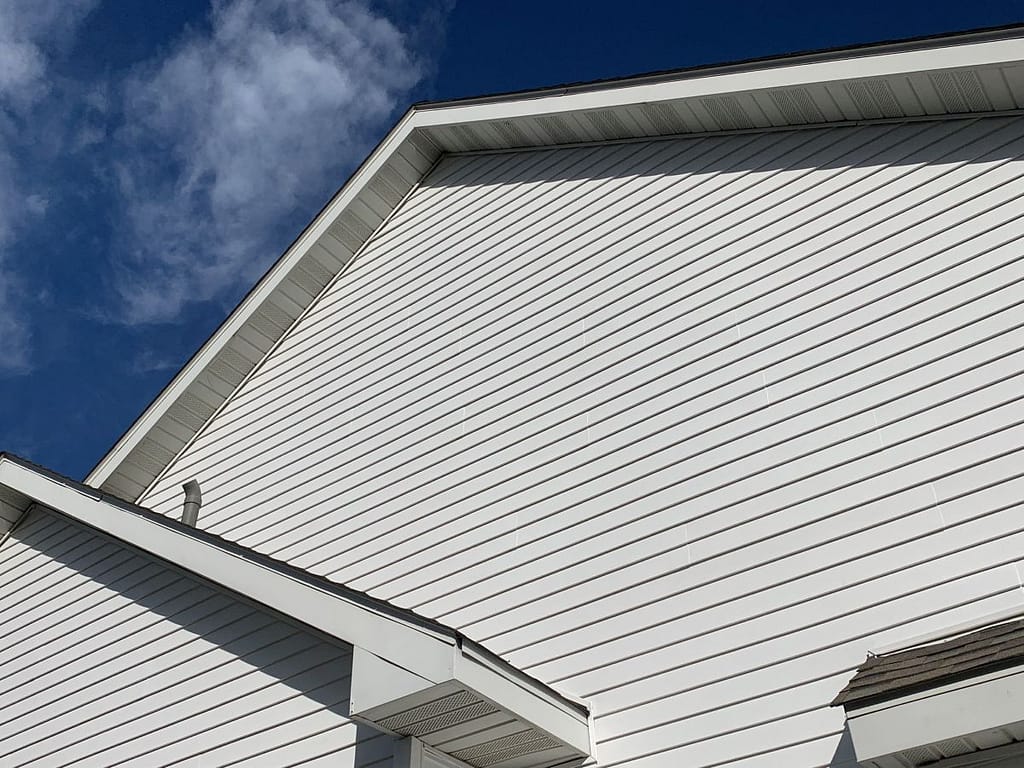 White fiber cement siding