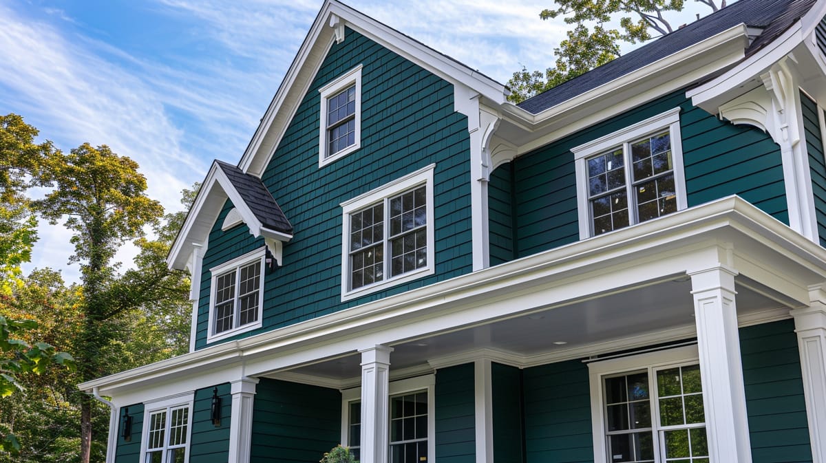 green vinyl house
