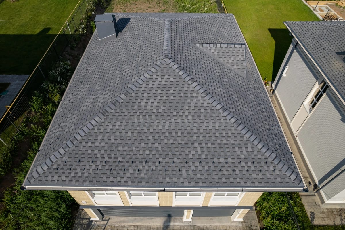 aerial view of house roof- miamisburg oh