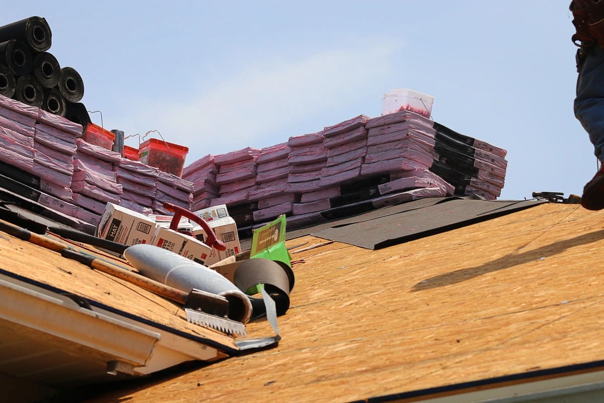 shingles on top of sheathing