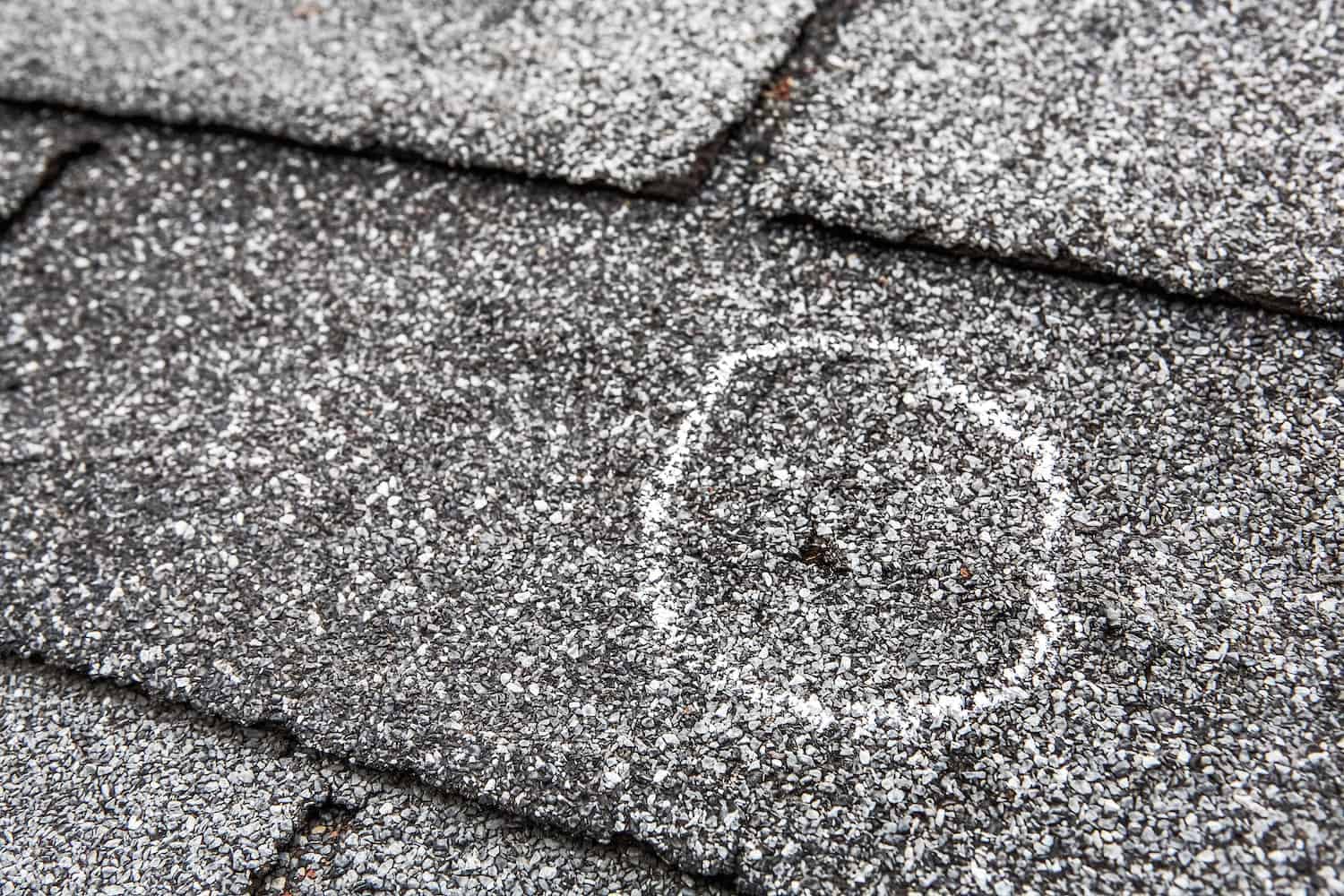 how much hail damage to replace roof mark