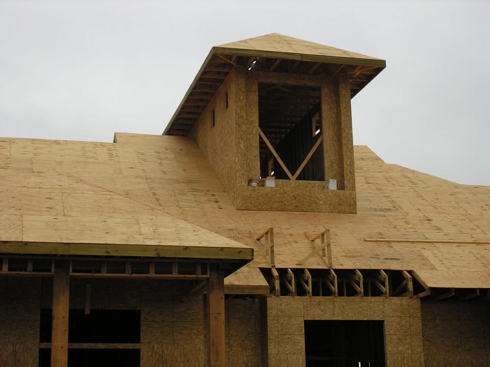 parts of a roof plywood roof deck