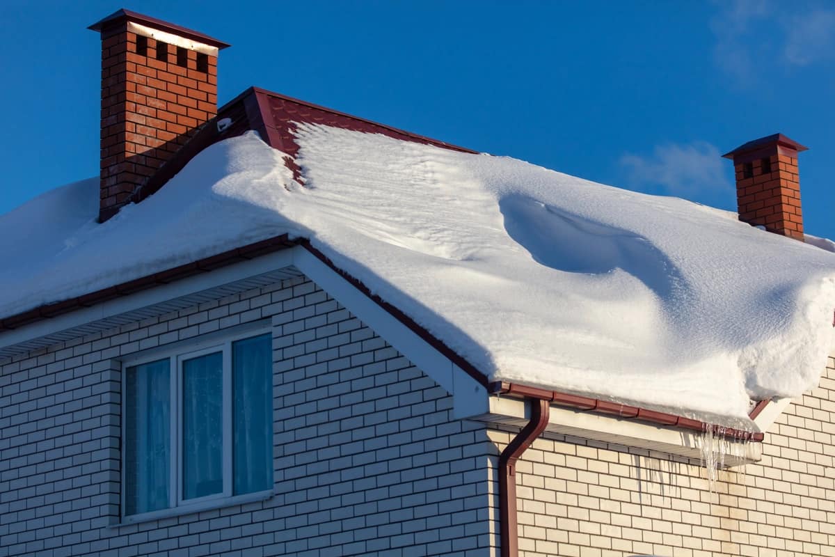 snow on roof
