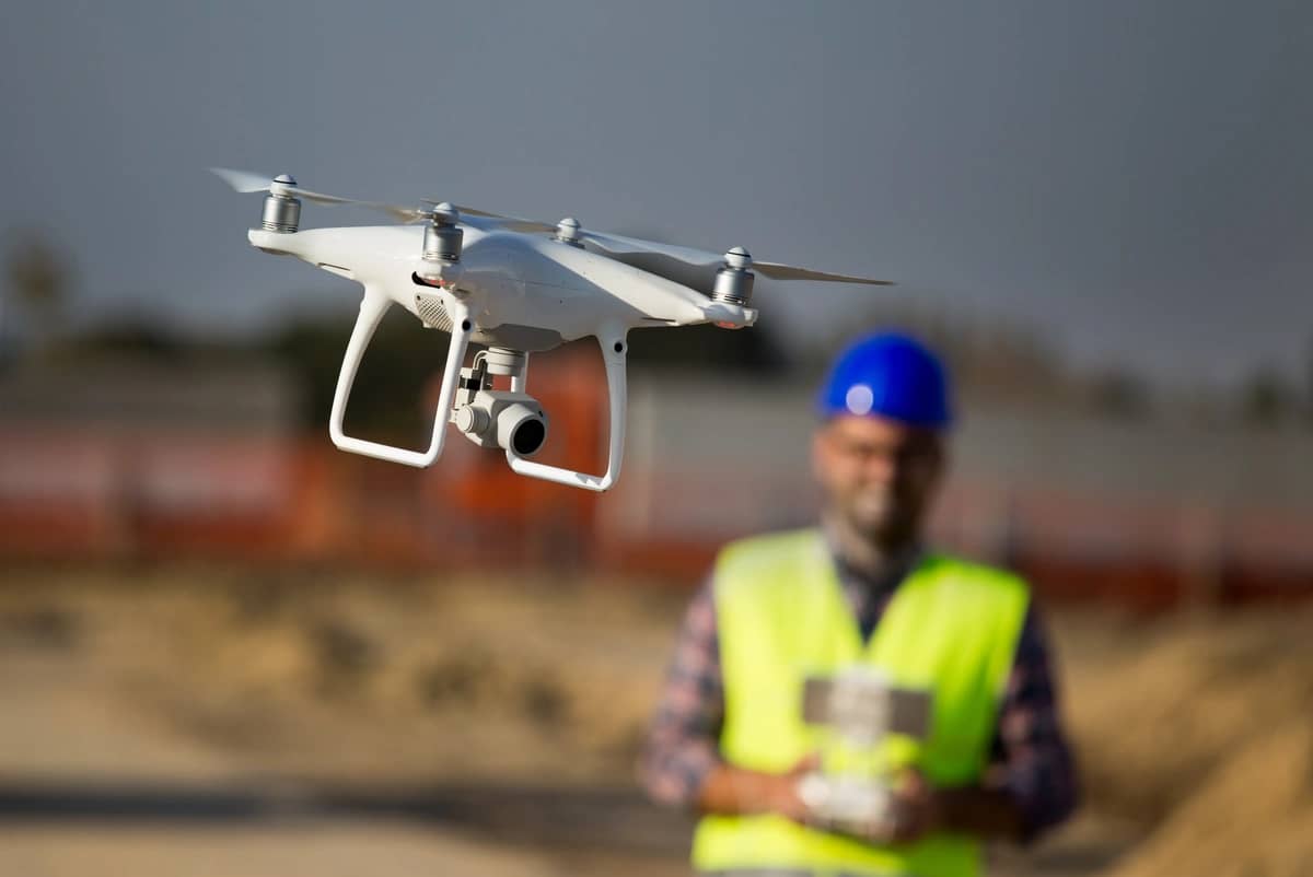 contractor with drone
