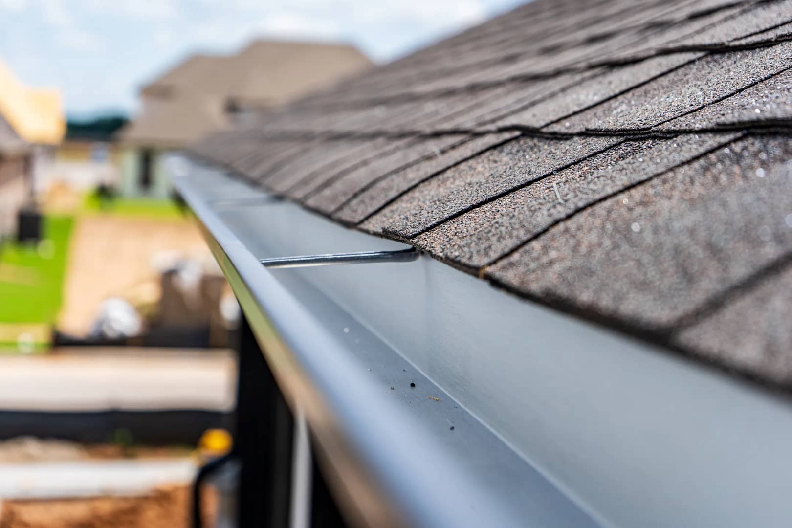 Closeup image of gutters