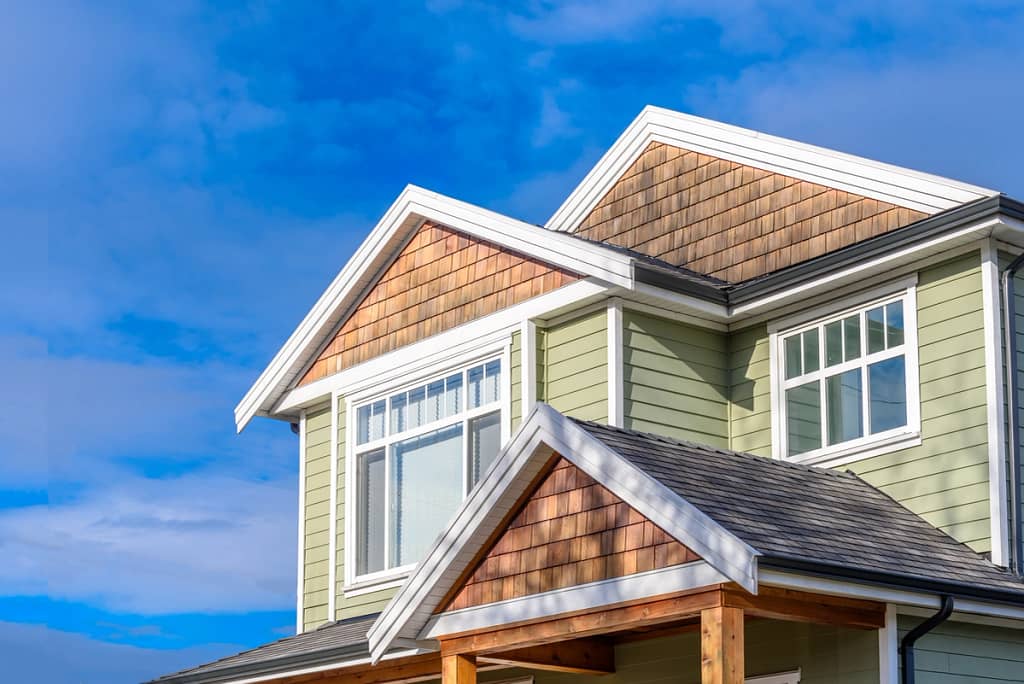 new green siding on a home