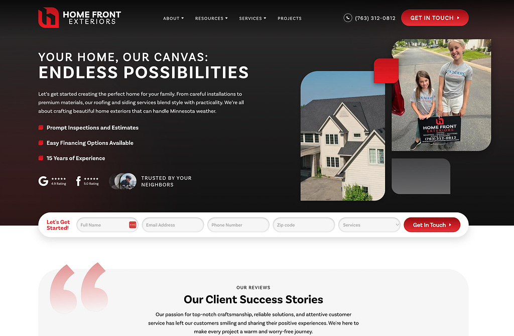 Home Service Web Design