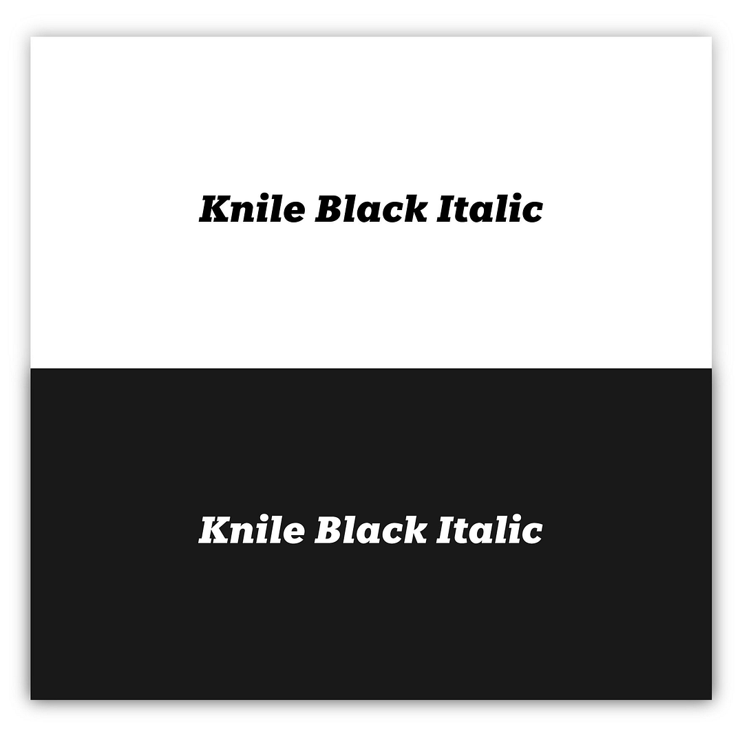 Knile Black Italic