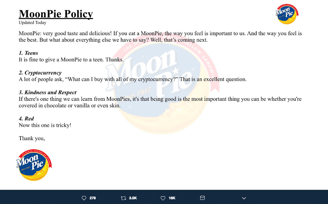 moon pie tweet
