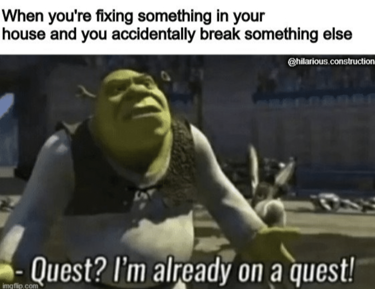 big green ogre and gray donkey meme