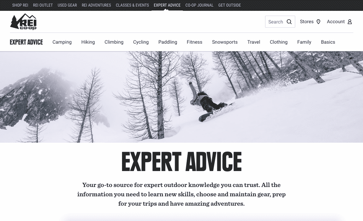REI expert advice