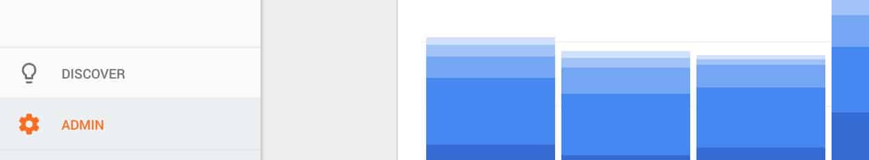 How to get to Admin in Google Analytics - Screenshot